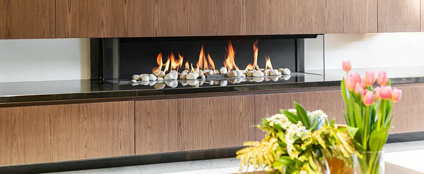 Double-height Fireplace Design Refurbishment in Wyandotte, Michigan